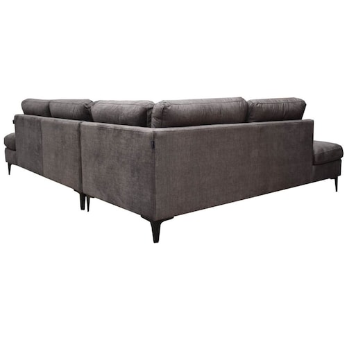 Sala Modular Izquierda Desio Muebles Liz Tapizado en Tela Gris