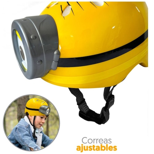 Casco Infantil 3D Modelo a Minions Apache Flying Wheel