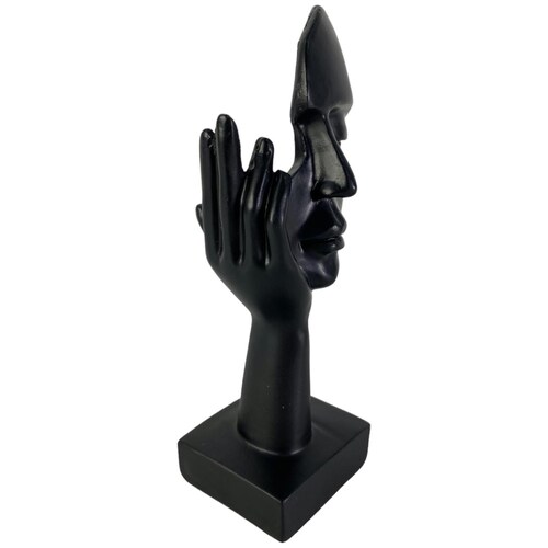 Figura Mascara Mano Poliresina Negro 6X5.5X16.5Cm Concepts
