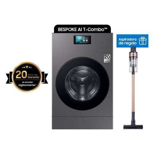 Lavasecadora Bespoke Samsung Ai 26Kg Gris con  Aspiradora de Regalo