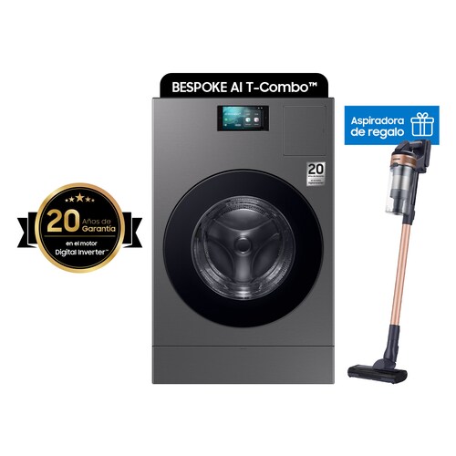 Lavasecadora Bespoke Samsung Ai 26Kg Gris con  Aspiradora de Regalo