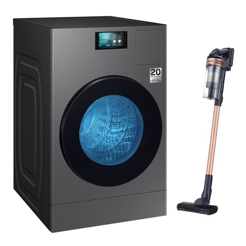Lavasecadora Bespoke Samsung Ai 26Kg Gris con  Aspiradora de Regalo