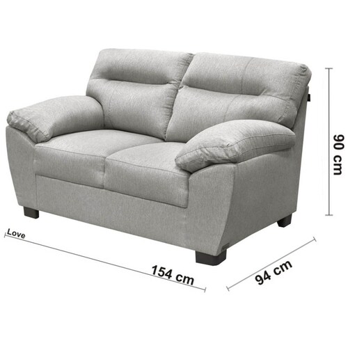 Love Seat Merlina Gris Muebles Liz