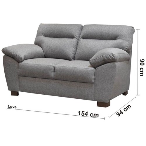 Love Seat Merlina Gris Obscuro Muebles Liz