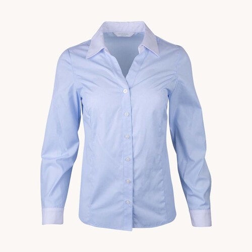 Blusa con Cuello Camisero para Mujer Petite Marsel
