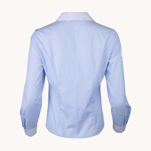 Blusa con Cuello Camisero para Mujer Petite Marsel