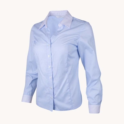 Blusa con Cuello Camisero para Mujer Petite Marsel