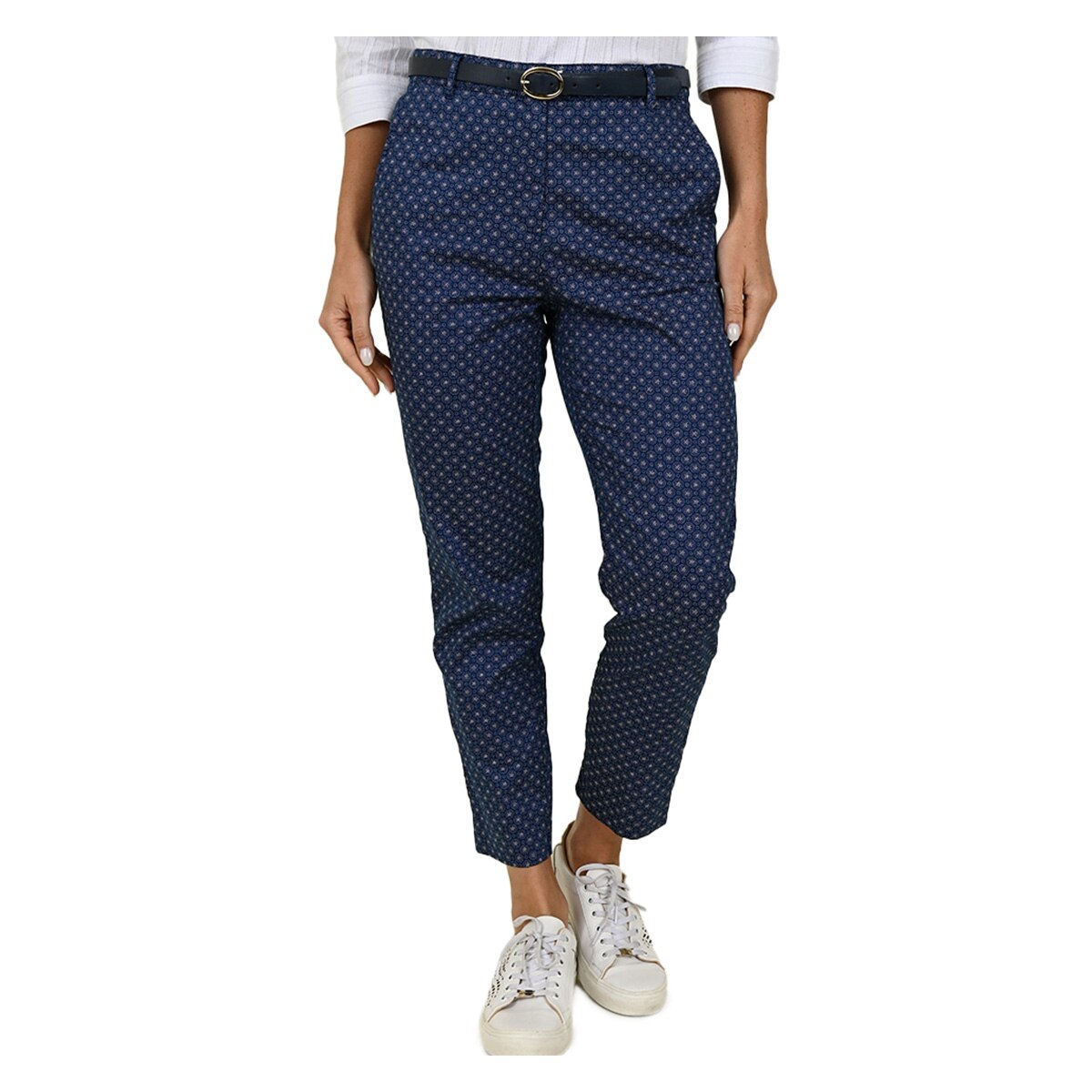 Pantalón Donata gris con cinturón