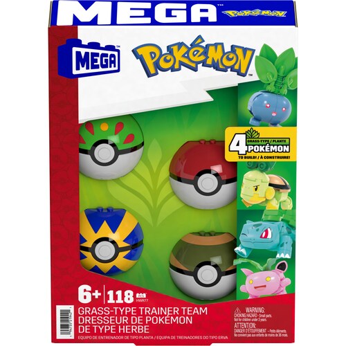 Colección Equipo Mega Pokémon Tipo Planta Mattel