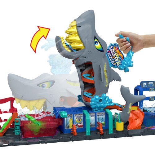 Hot Wheels City Lavado de Autos Mega Tiburon