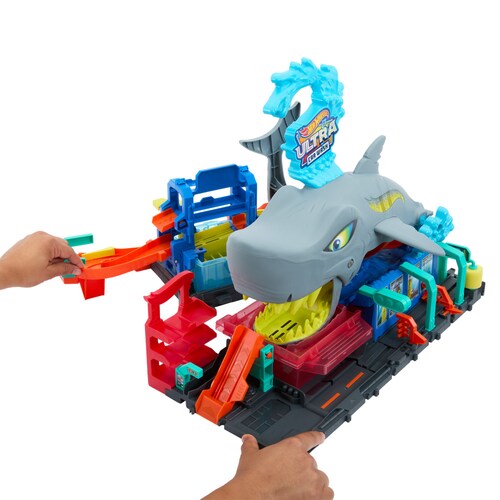 Hot Wheels City Lavado de Autos Mega Tiburon