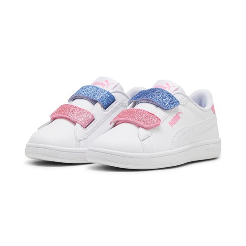 Tenis Smash Glitter con Velcro 17-21 Rosa para Niña Puma