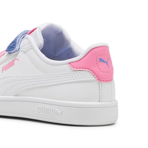 Tenis Smash Glitter con Velcro 17-21 Rosa para Niña Puma