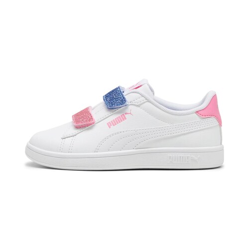 Tenis Smash Glitter con Velcro 17-21 Rosa para Niña Puma