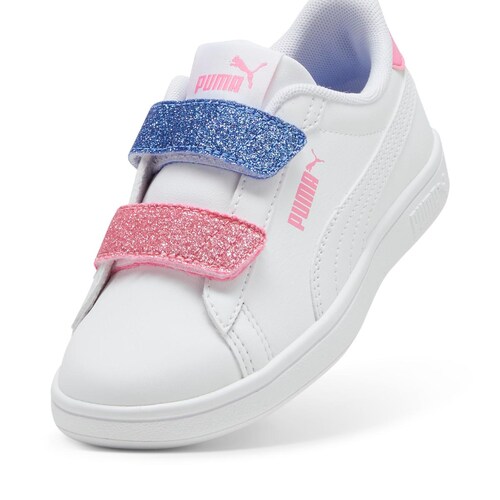 Tenis Smash Glitter con Velcro 17-21 Rosa para Niña Puma