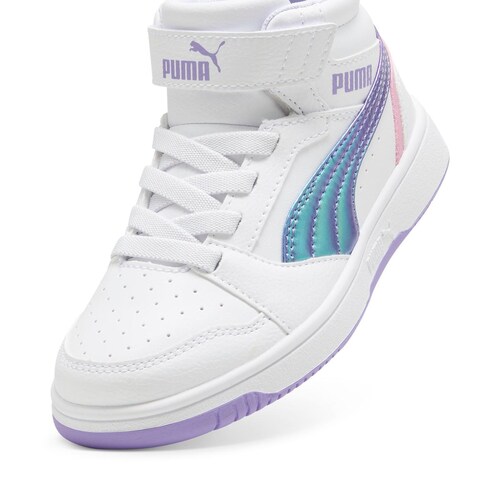 Tenis Bota Rebound con Agujeta 17-21 Blanco para Niña Puma