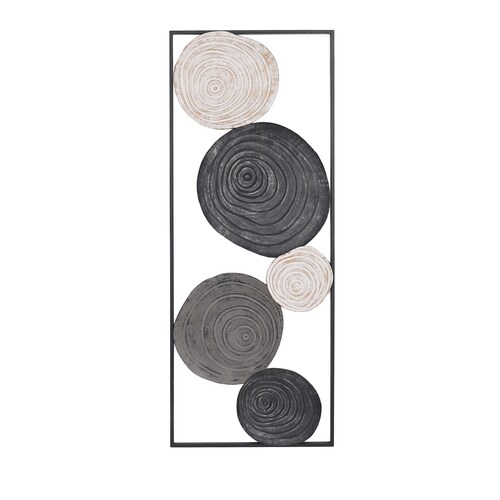 Decoración de Pared Círculos Blanco-Gris-Negro Derecho Home & Details