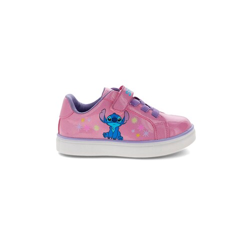 Tenis con Velcro Stitch 15-19 Rosa para Niña Disney