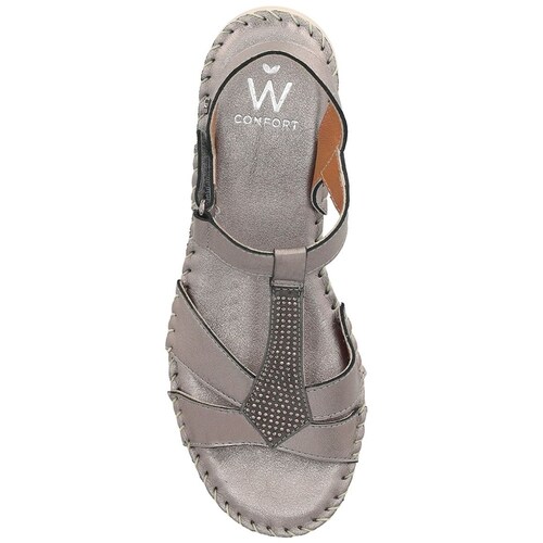 Sandalias Suela con Detalle Tejido a Mano para Mujer W Confort