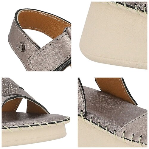 Sandalias Suela con Detalle Tejido a Mano para Mujer W Confort