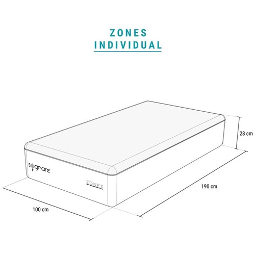 Colchón de Caja Individual Zones 2.0 Sognare