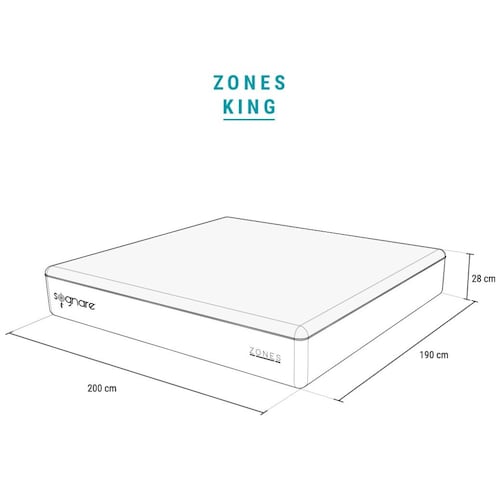Colchón de Caja King Size Zones 2.0 Sognare