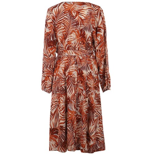 Vestido Largo Estampado para Mujer Talla Extra Alo