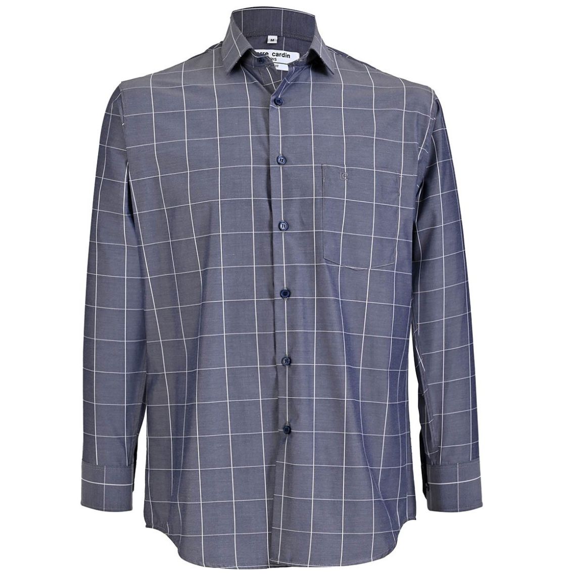 Camisa de Cuadros Gris para Hombre Pierre Cardin image number 0