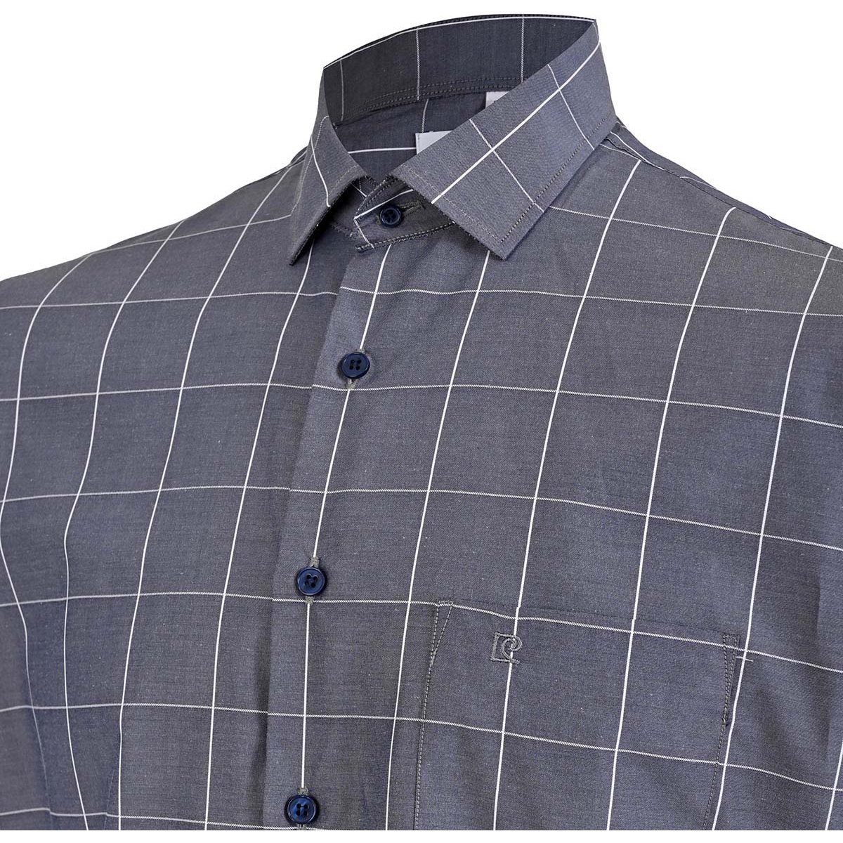 Camisa de Cuadros Gris para Hombre Pierre Cardin image number 2