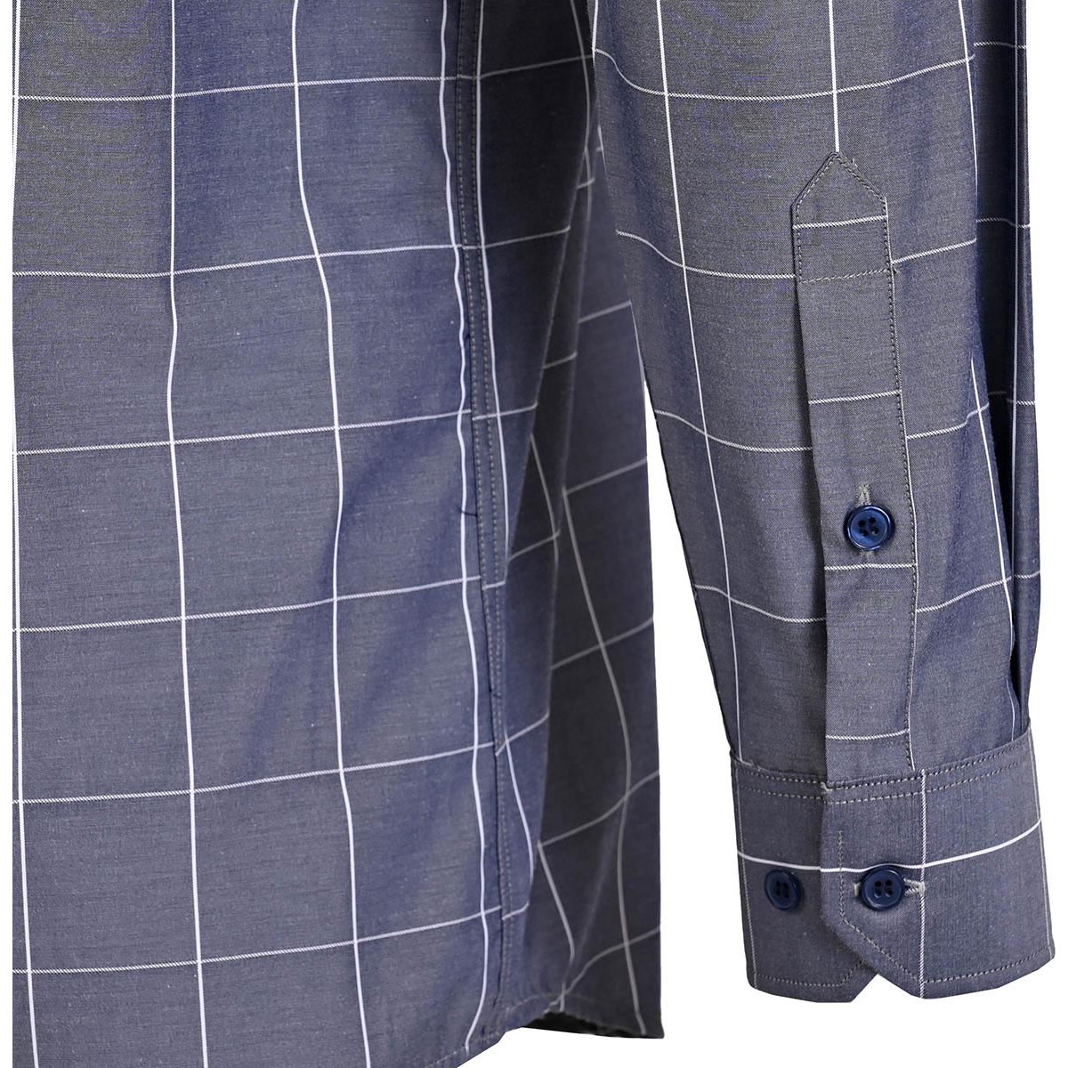 Camisa de Cuadros Gris para Hombre Pierre Cardin image number 3