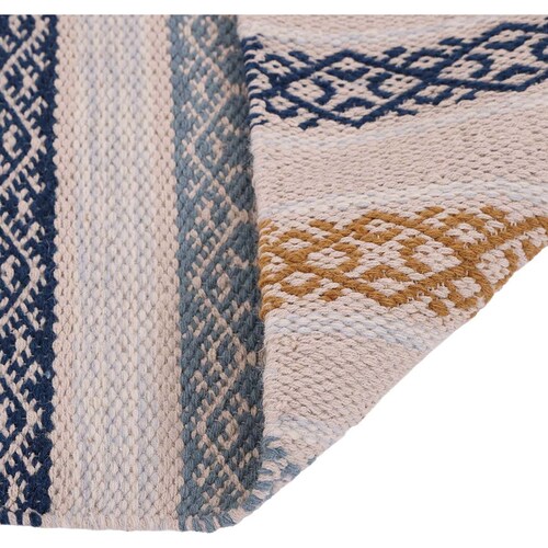 Tapete Home & Details Lineas 160X230 Cm Azul/dorado