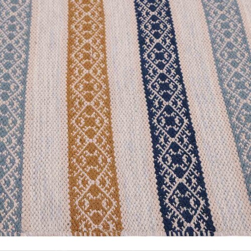 Tapete Home & Details Lineas 160X230 Cm Azul/dorado