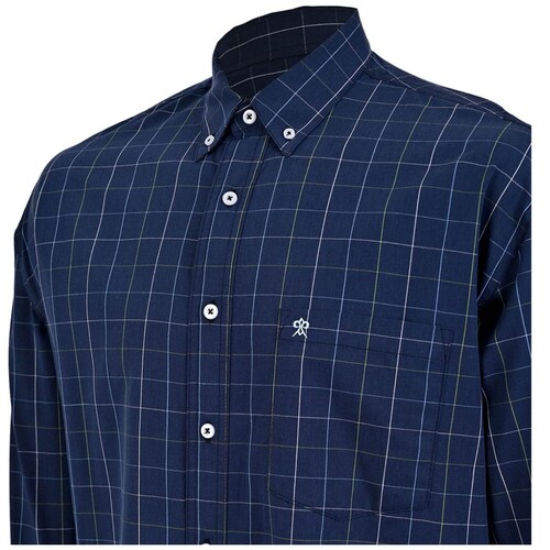 Camisa Casual para Azul Marino Hombre Cavalatti