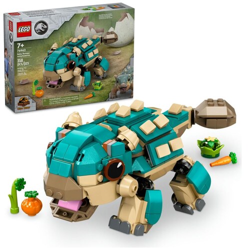 Jurassic World Bumpy Bebé: Ankylosaurus Juguete de Construcción 76962 Lego
