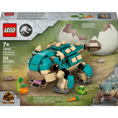 Jurassic World Bumpy Bebé: Ankylosaurus Juguete de Construcción 76962 Lego