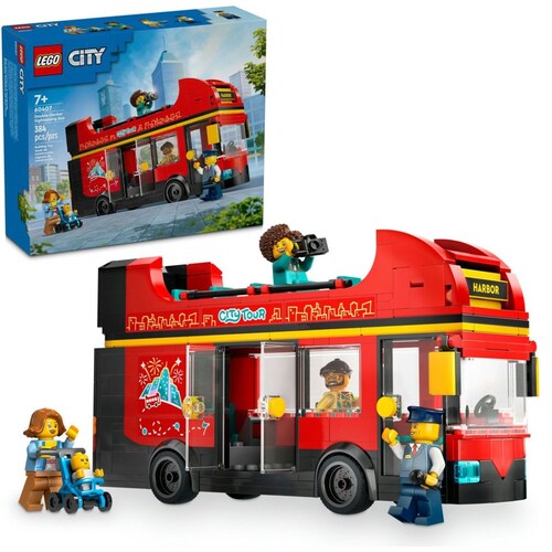 City Autobús Turístico Rojo de Dos Pisos 60407 Lego