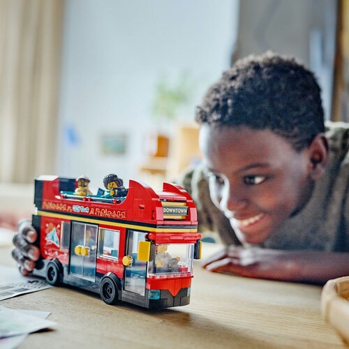 City Autobús Turístico Rojo de Dos Pisos 60407 Lego