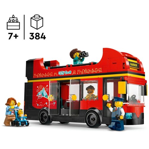 City Autobús Turístico Rojo de Dos Pisos 60407 Lego