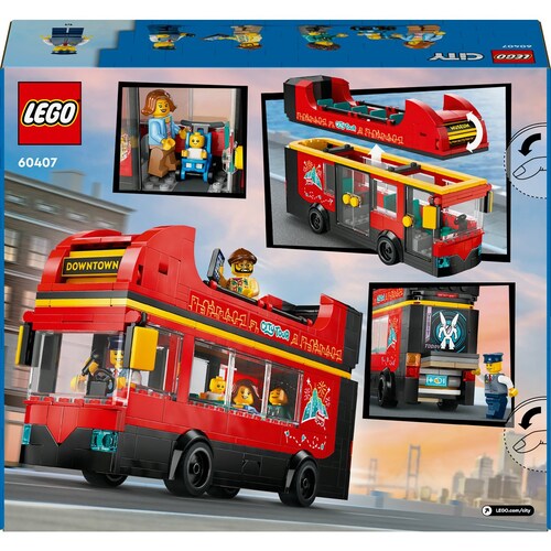 City Autobús Turístico Rojo de Dos Pisos 60407 Lego