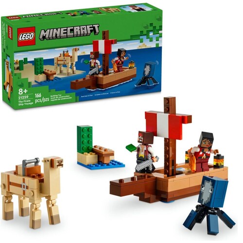 Minecraft  el Viaje en el Barco Pirata Juguete de Construcción 21259 Lego