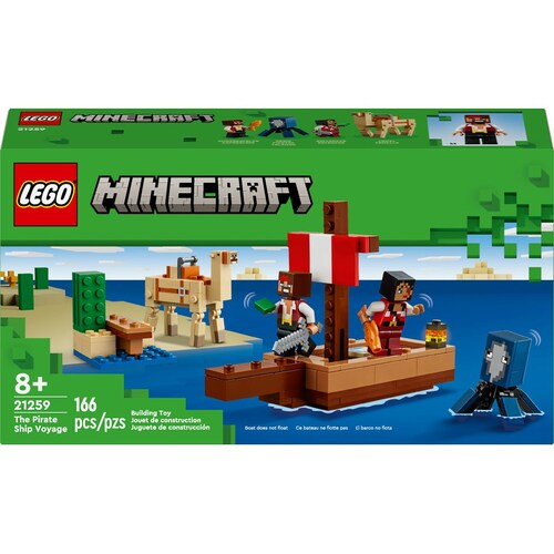 Minecraft  el Viaje en el Barco Pirata Juguete de Construcción 21259 Lego