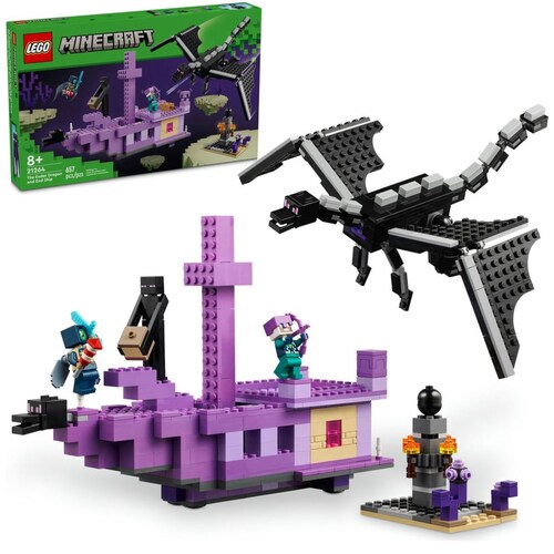 Minecraft  el Dragón Ender Y el Barco Del End 21264 Lego