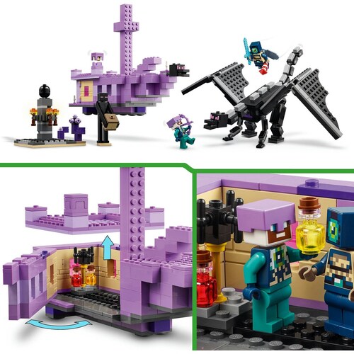 Minecraft  el Dragón Ender Y el Barco Del End 21264 Lego