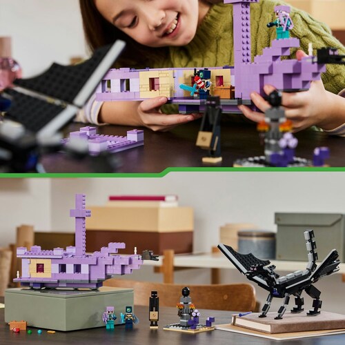 Minecraft  el Dragón Ender Y el Barco Del End 21264 Lego