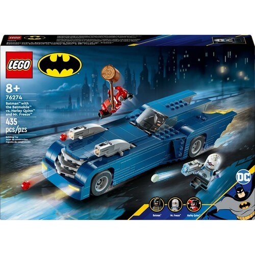 Dc Batman Batman con Batimóvil Vs. Harley Quinn Y Mr. Freeze 76274 Lego