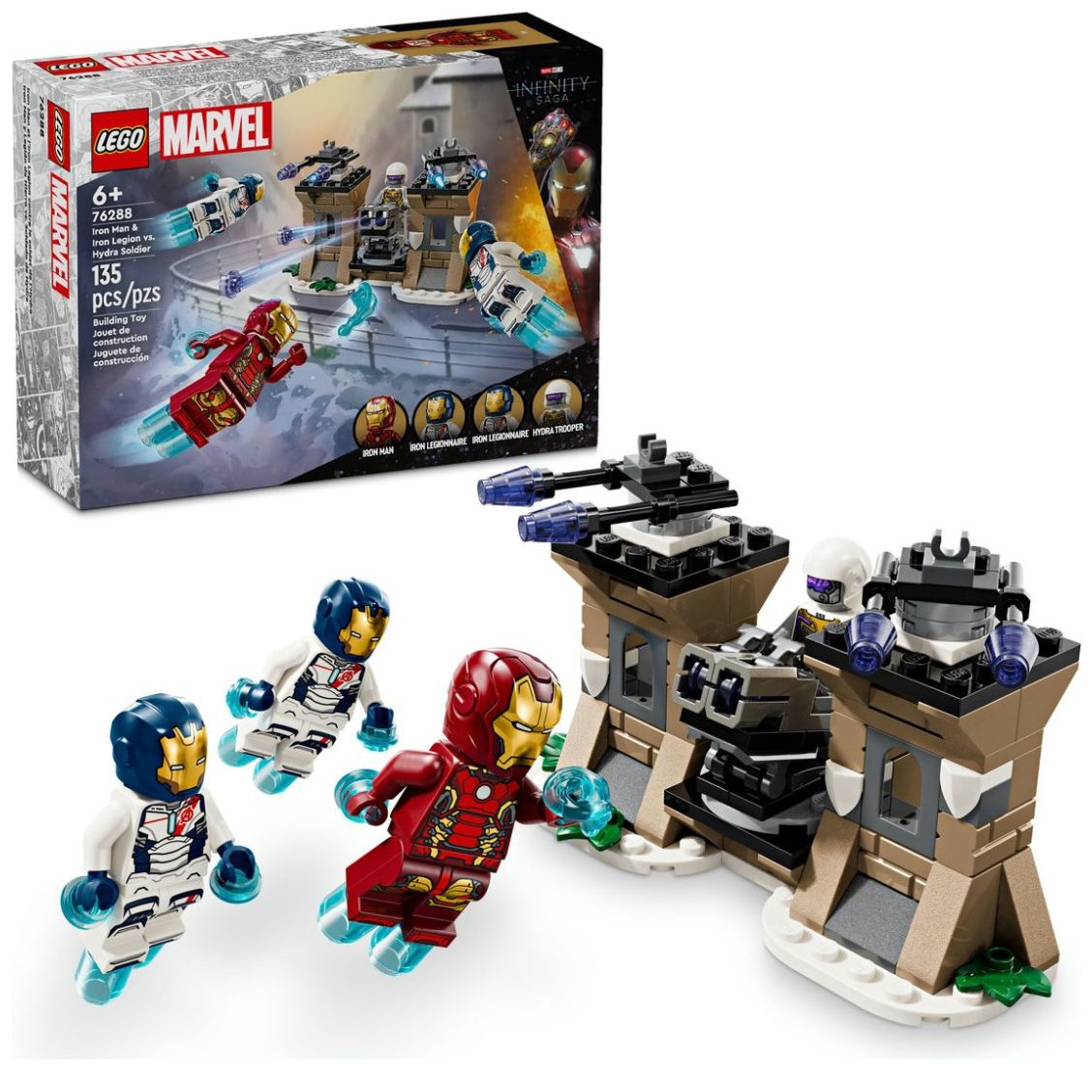 Marvel Iron Man Y Legión de Hierro Vs. Soldado de Hydra 76288 Lego