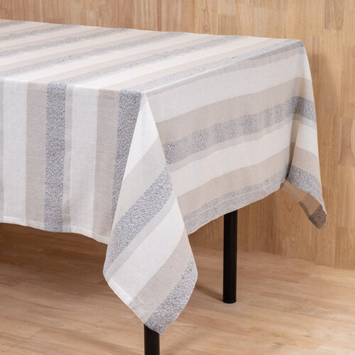 Mantel Cuadrado Rayas Lurex 220X220 Home & Details