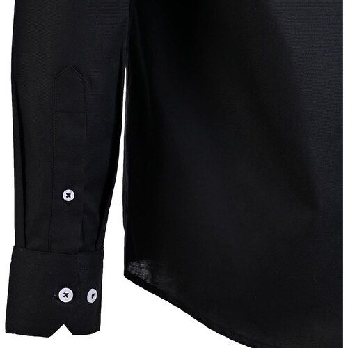 Camisa Negra de Diseño Liso para Hombre Cavalatti