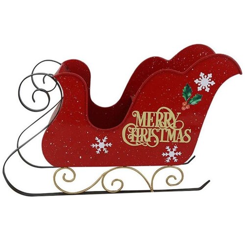 Trineo Navideño Santa Rojo Vintage Home