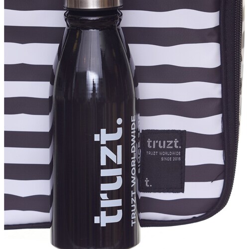 Lonchera con Botella Truzt Negro Blanco Ruz